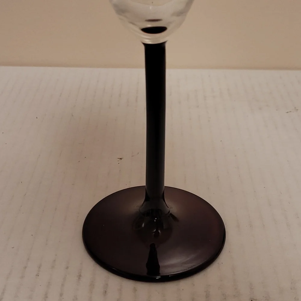 Set of 4 Crystal Red Stemmed Wine Glasses